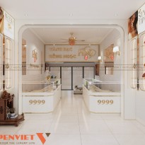 Thiết kế tiệm vàng Hồng Ngọc 45m² tại Quảng Ninh 